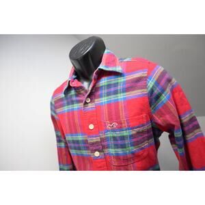 Hollister California Flannel Lumberjack Button Up Shirt Plaid Mens Sz Small